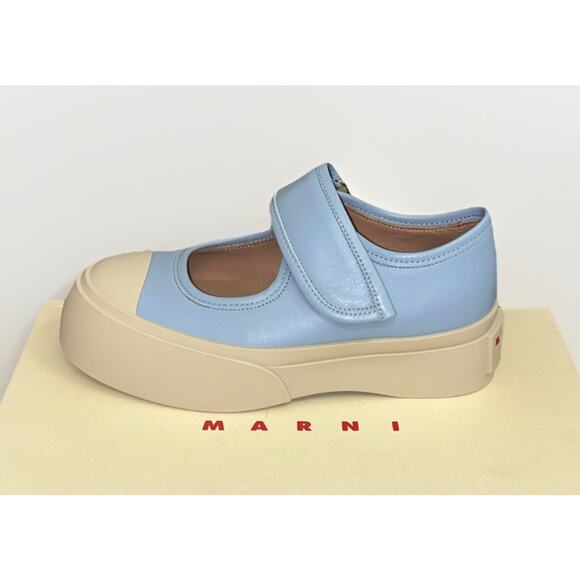 Marni Shoes - Marni Mary Jane Sneakers- EUR 36 /US 5.5 - Baby Blue Leather Shoes- Retail $875